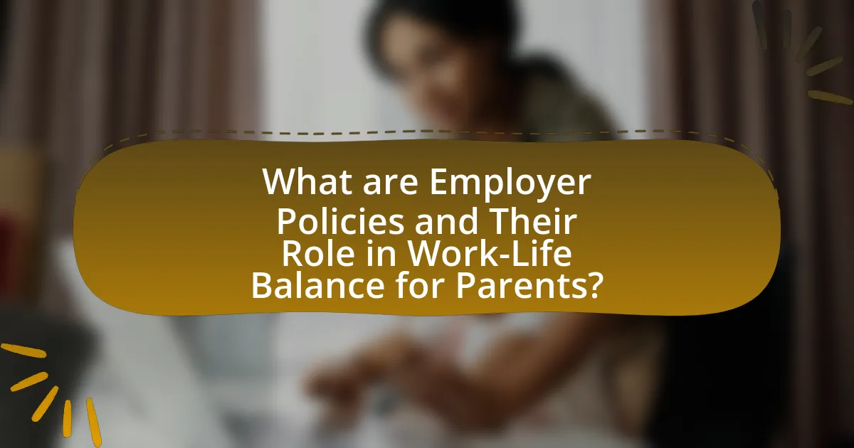 What are Employer Policies and Their Role in Work-Life Balance for Parents?